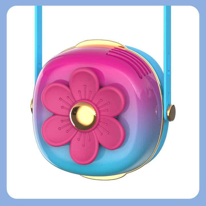 Ladies Portable Fan Lamp in Flower Design Bowlift