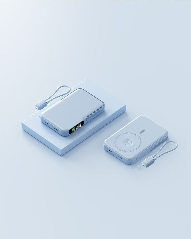 Powerbank with Integrated Wireless Charging Function and LCD Display Bowlift