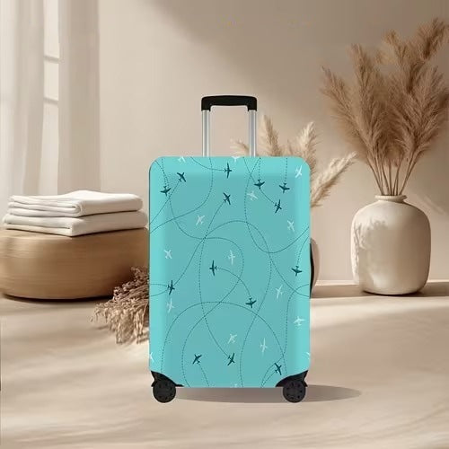 Unisex nan elastic suitcase cover with volcanic lava marble design, stretch protective cover for trolley Bowlift