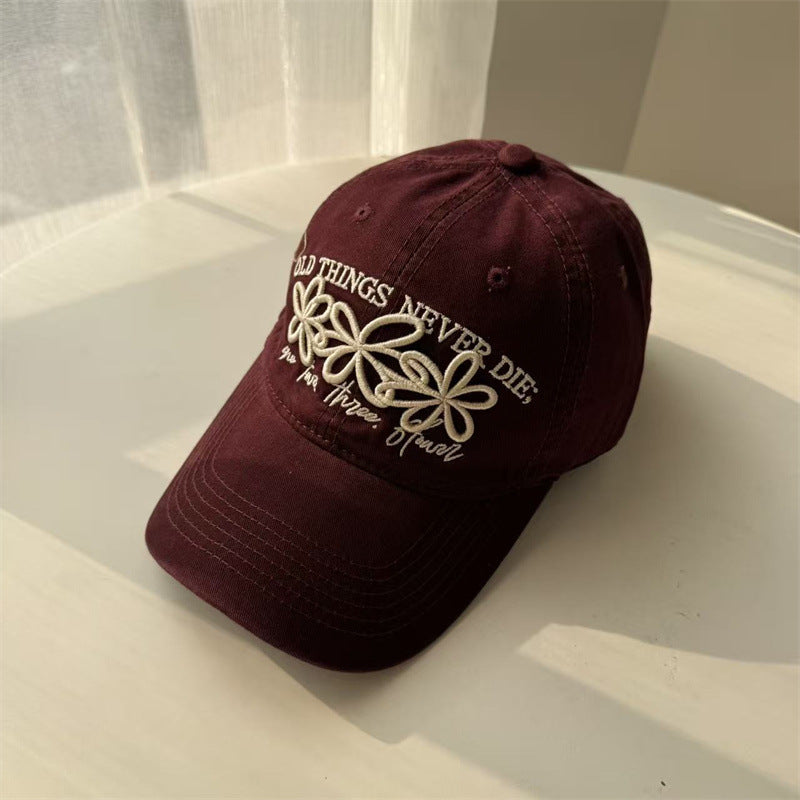 Women's Embroidered Floral Baseball Cap Bowlift 1783922211