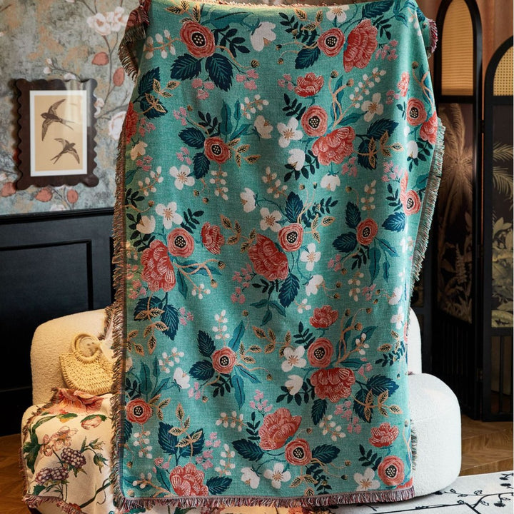 Floral Patterned Throw Blanket