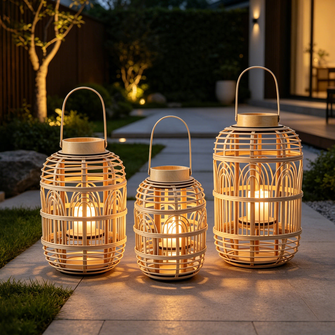 Decorative Rattan Lantern Bowlift
