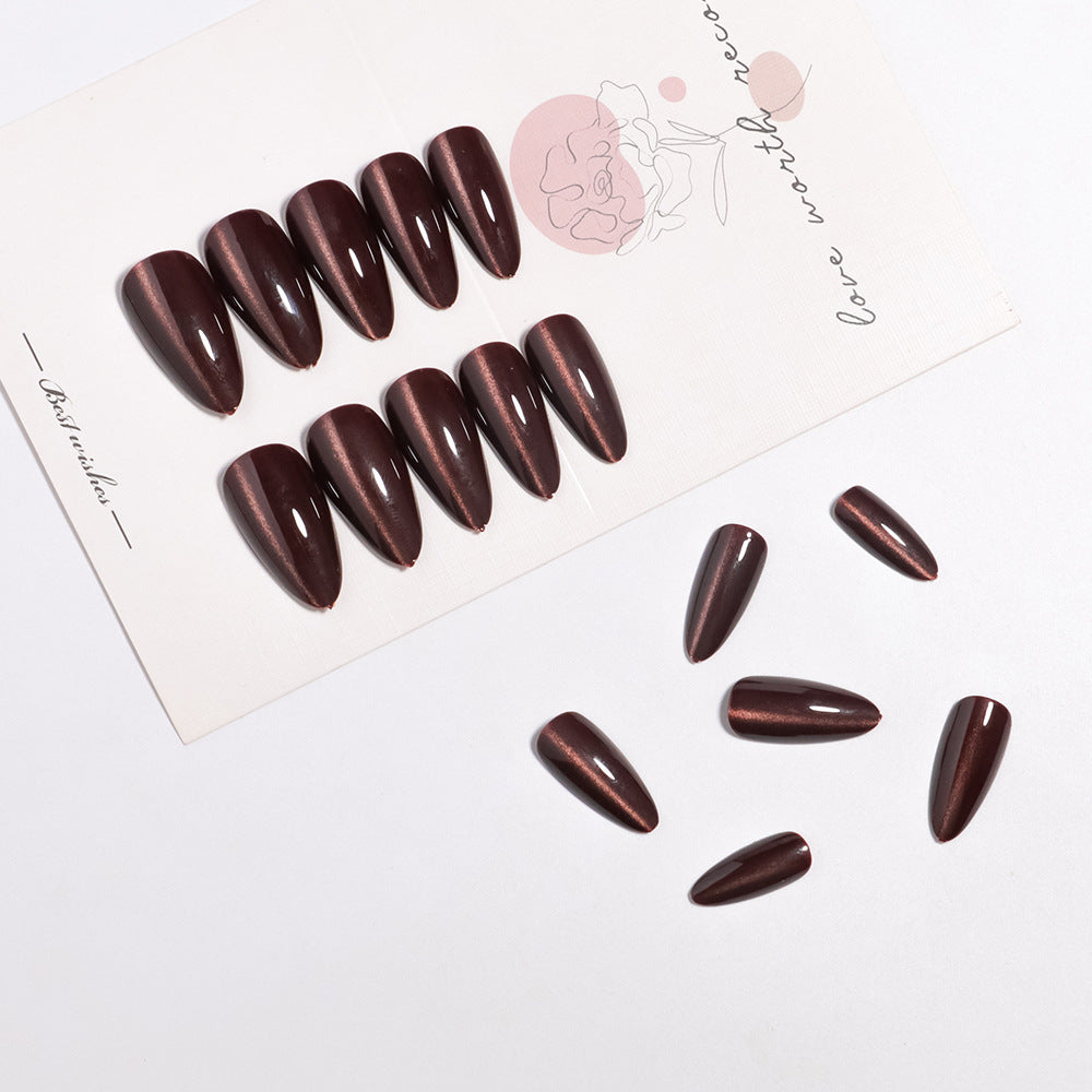 Almond-Shaped Press-On Nails with Glossy Finish Bowlift