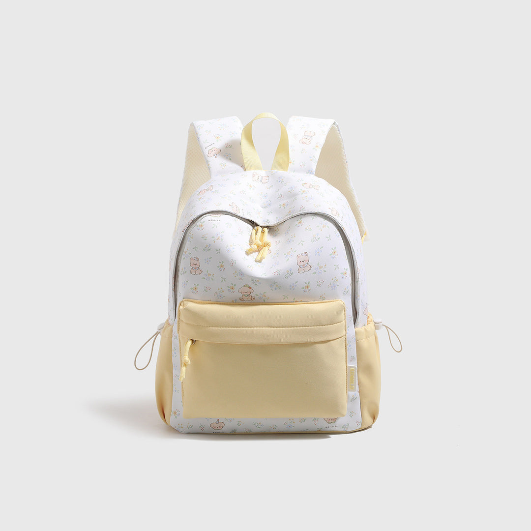 Playful Character Print Backpack Bowlift