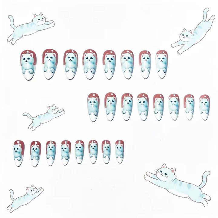 Playful Cat-Themed Nail Art Bowlift