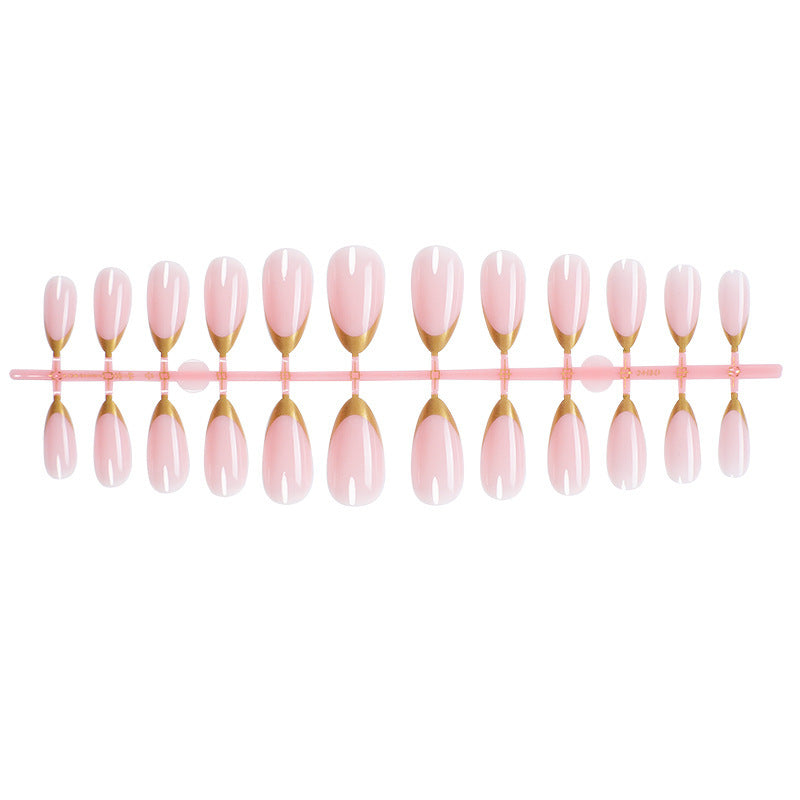 Artifice nail set with elegant gold gradient Bowlift
