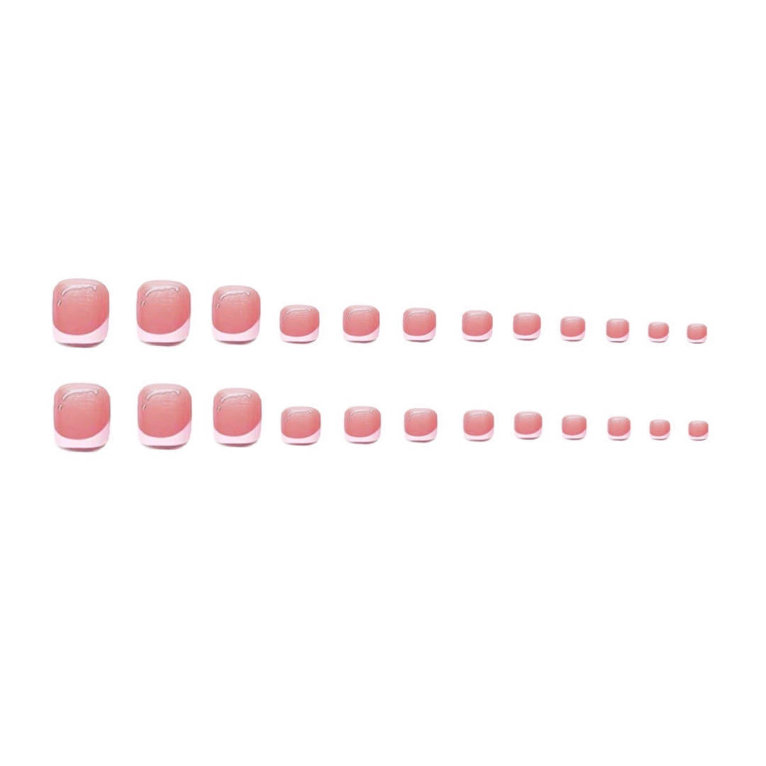 Elegant French Tip Nail Set Bowlift