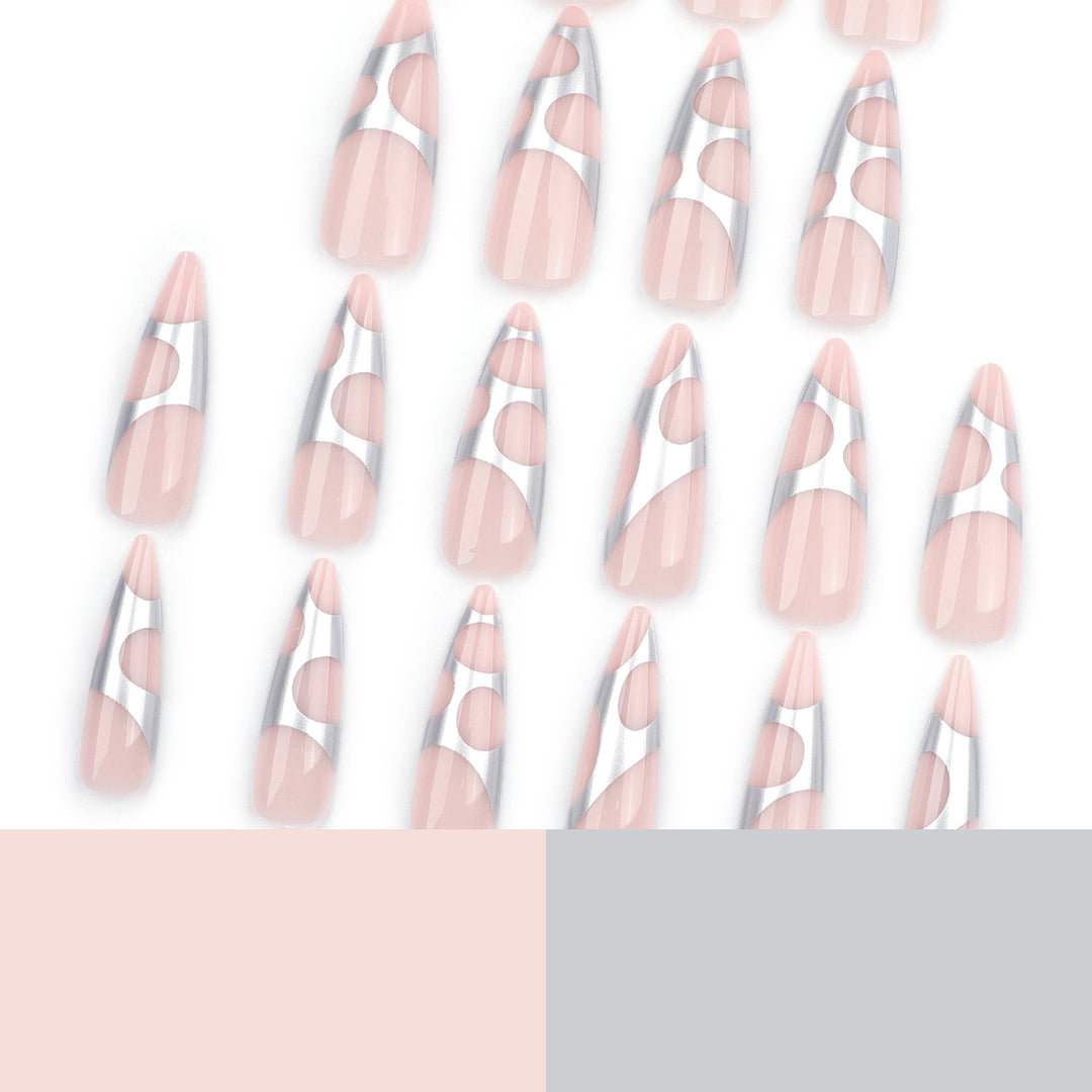 Artful stiletto nails with modern design Bowlift