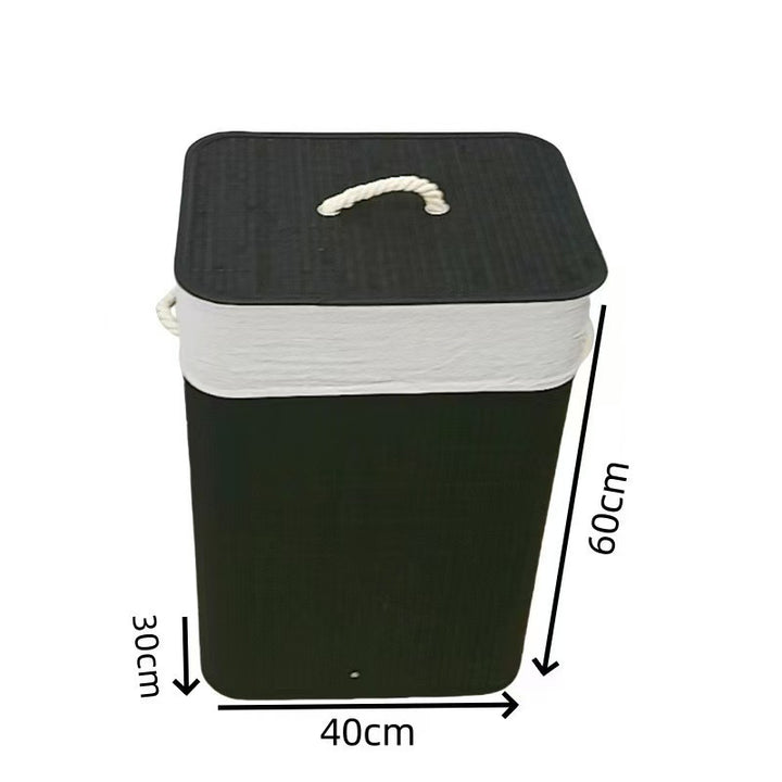 High-quality bamboo laundry container with lid Bowlift