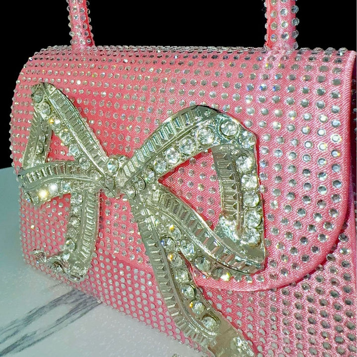 Rhinestone Bow Clutch