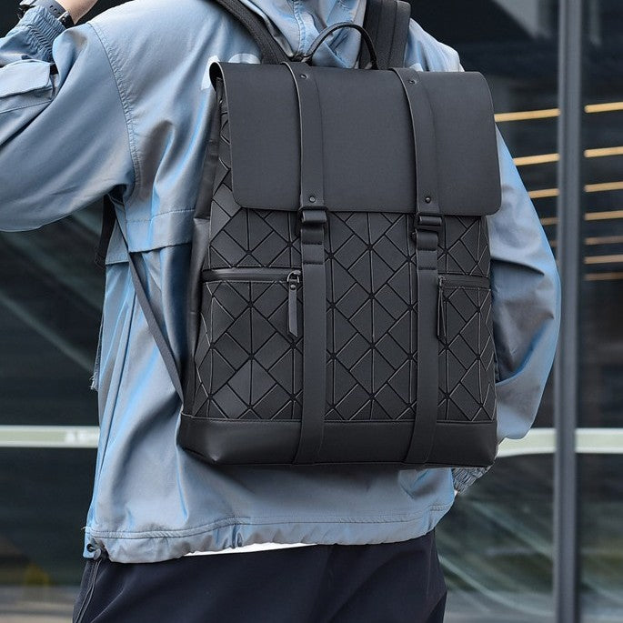 Stylish Geometric Design Bowlift Backpack