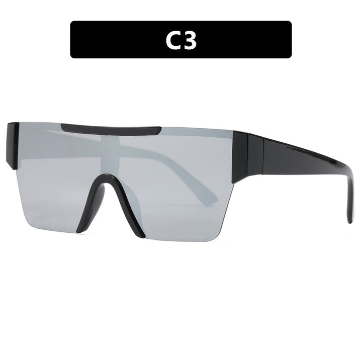 Women's futuristic sports sunglasses with UV protection and wide lens area Bowlift