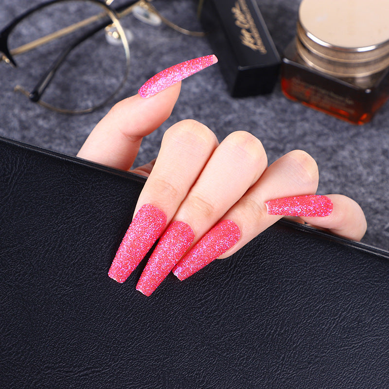 High-quality artificial nails with glitter effects Bowlift