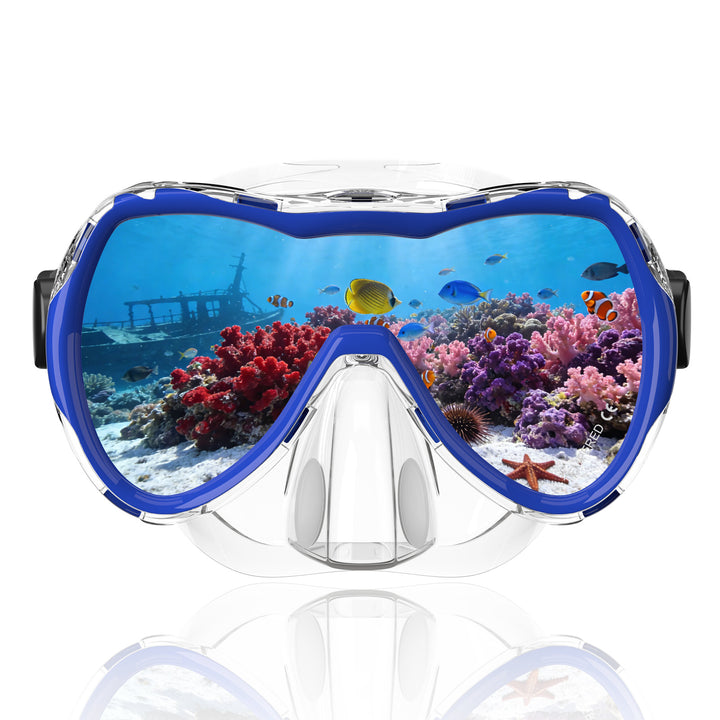 Diving mask with wide field of vision by Bowlift