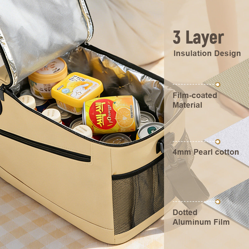 Multi-Compartment Insulated Lunch Cooler Bowlift