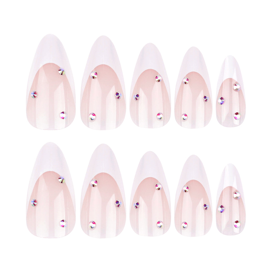 Artistic stiletto nails with elegant glitter design Bowlift