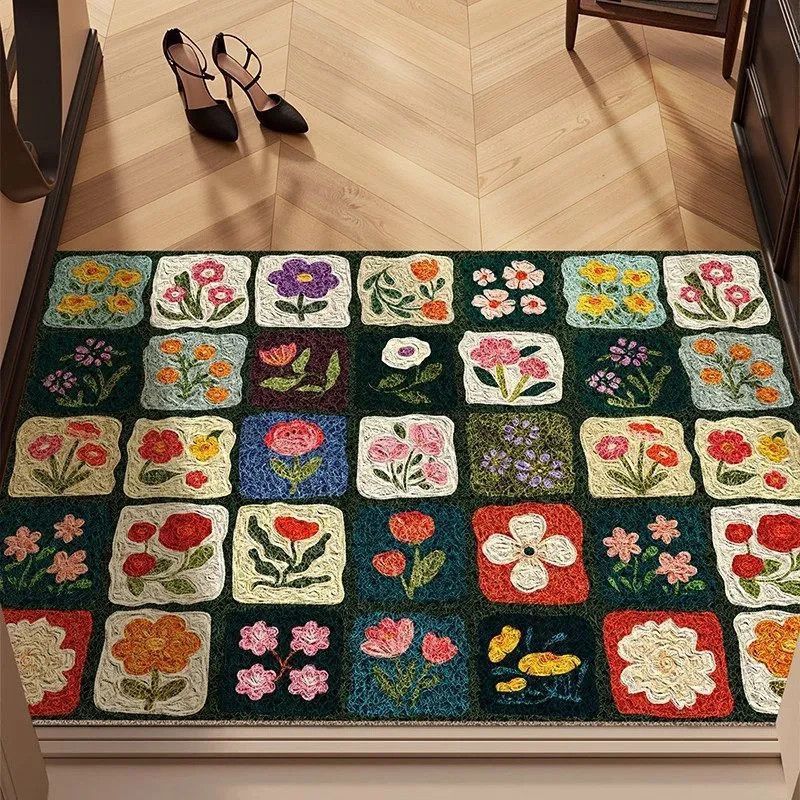 Colorful Floral Indoor Area Rug