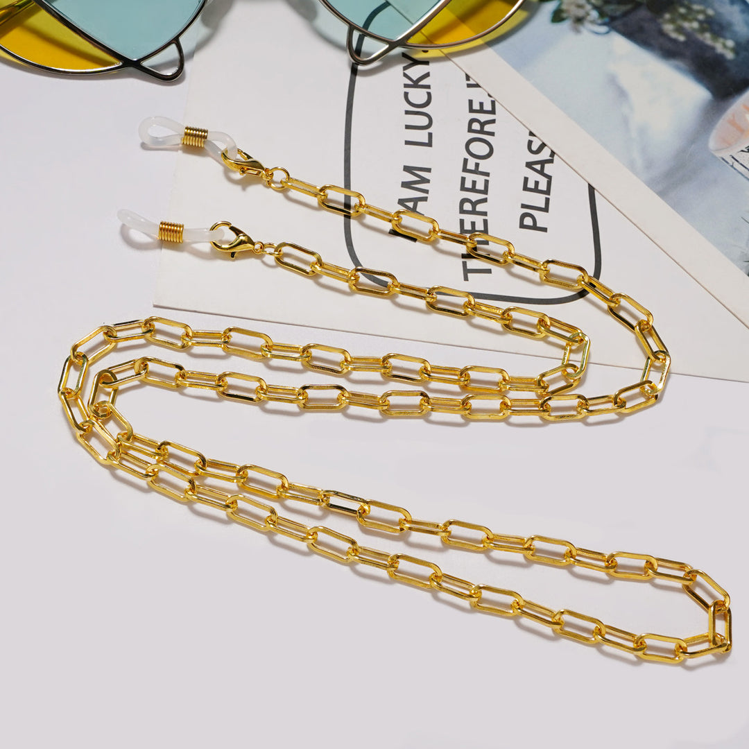 Metallic Chain Eyewear Holder Bowlift