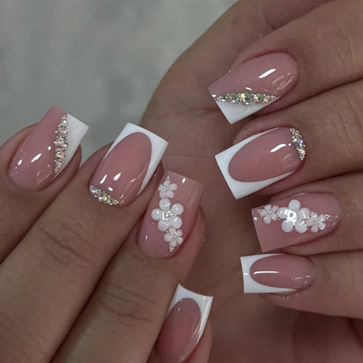 Decorative Flower Accent Nail Art Bowlift