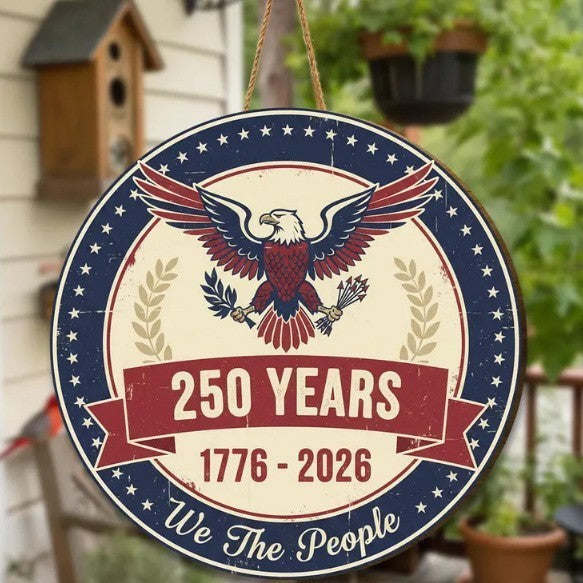 Unisex nan patriotic anniversary commemorative circular resin wall plaque with high-relief eagle Liberty Bell and Statue of Liberty personalization Bowlift