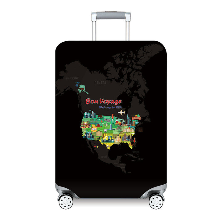 Women's Hard Shell Travel Suitcase with Custom Statement Design Bowlift
