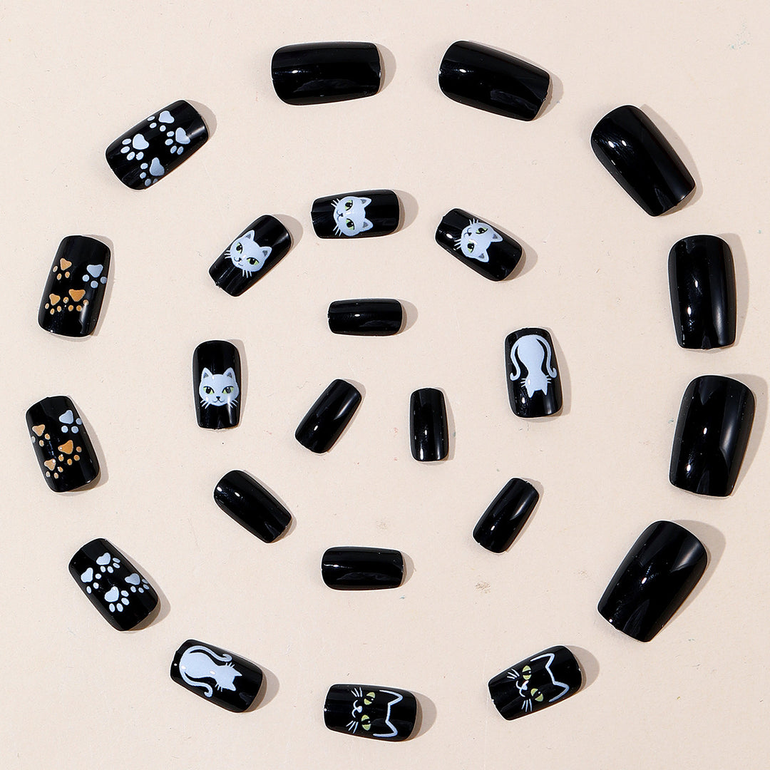 Cat-Themed Nail Art Set Bowlift