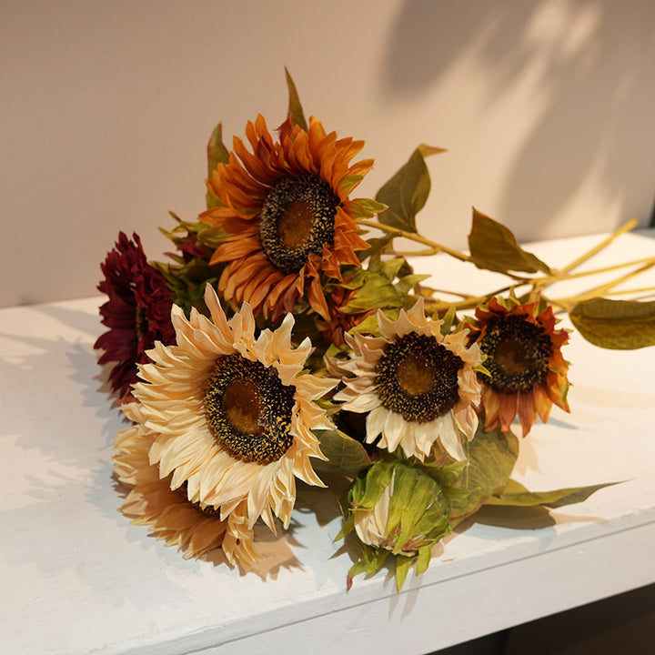 Artificial Sunflower Bouquet Bowlift
