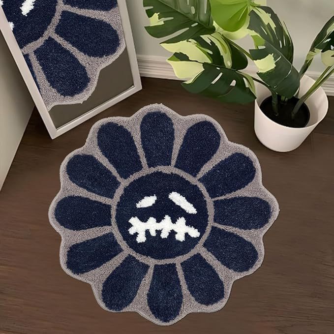 Floral-Shaped Plush Area Rug
