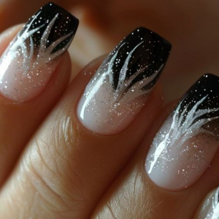 Artistic Ombre Glitter Nail Art Bowlift