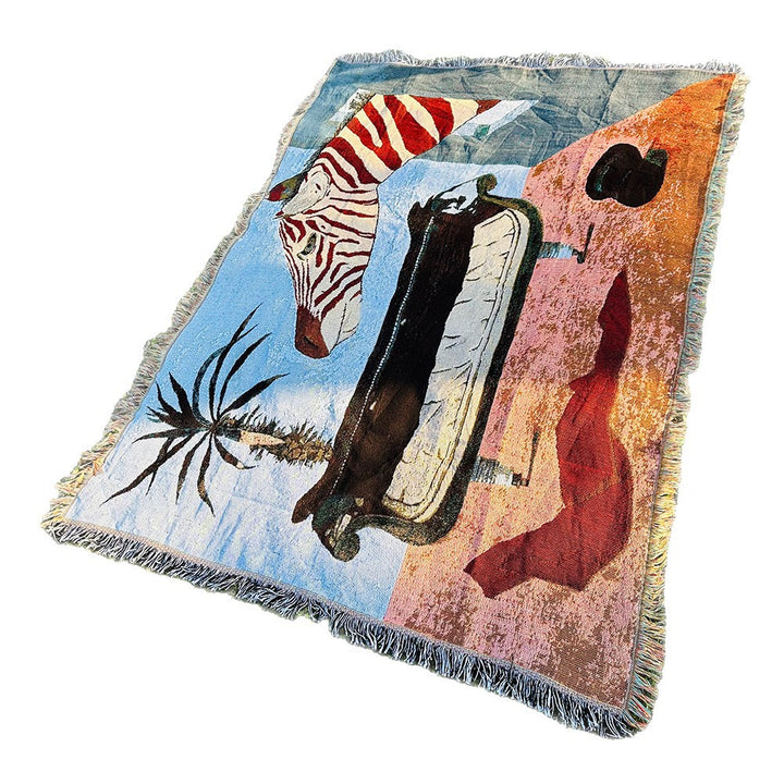 Artistic Jungle-Themed Throw Blanket