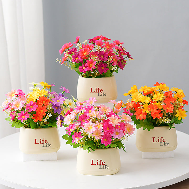 Decorative Potted Faux Floral Arrangement