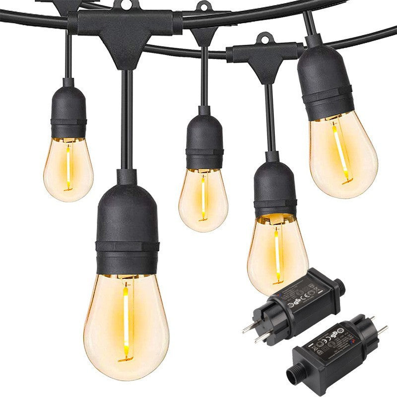 Vintage LED Filament Globe String Lights Outdoor Patio Bulb Garland Bowlift