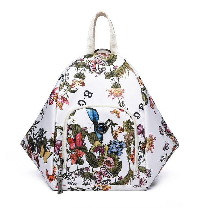 Floral Print Triangular Backpack