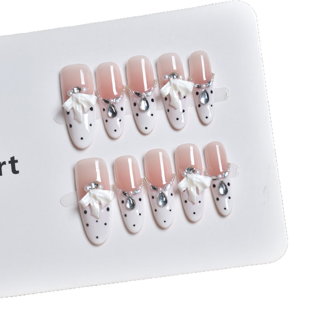 Elegant Press-On Nail Art Bowlift