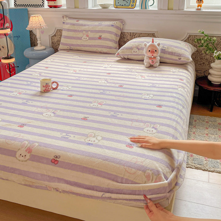 Children's Cute Cartoon Sheep Print Fitted Sheet