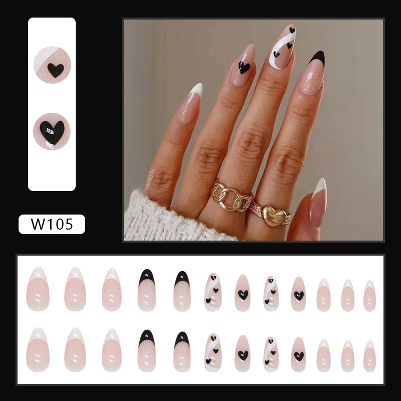 Creative Nail Art with Heart Design Bowlift