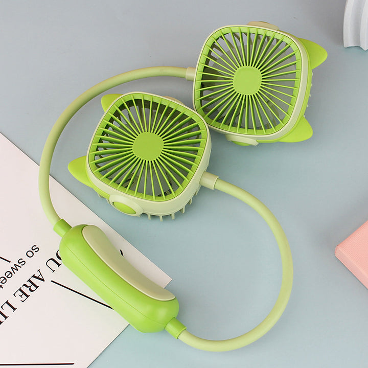 Women Portable Neck Fan with Cute Design and Flexible Adaptability Bowlift