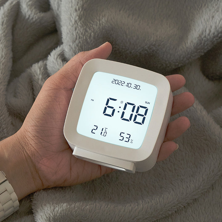 Digital Multifunction Alarm Clock with Temperature and Hygrometer Display Bowlift