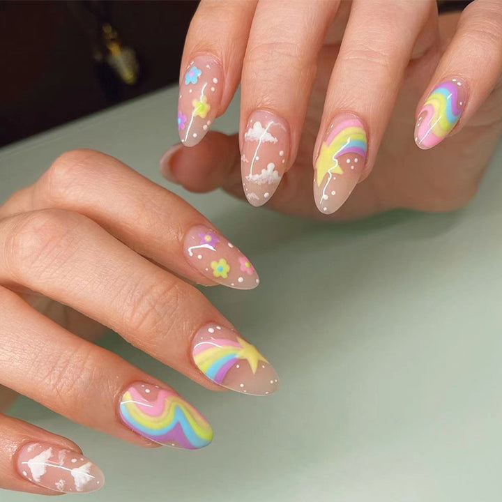 Artful nail art with cheerful designs and colorful accents Bowlift