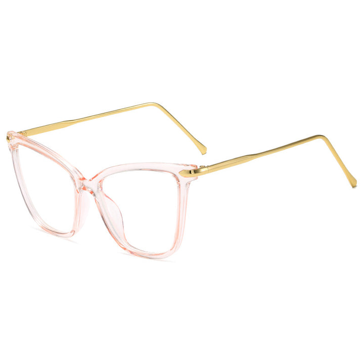 Women Cat-Eye Glasses with filigree Metal Frame Bowlift