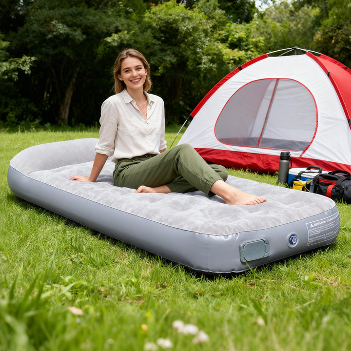 Women's Inflatable Comfort Mattress with Ergonomic Head Support Bowlift