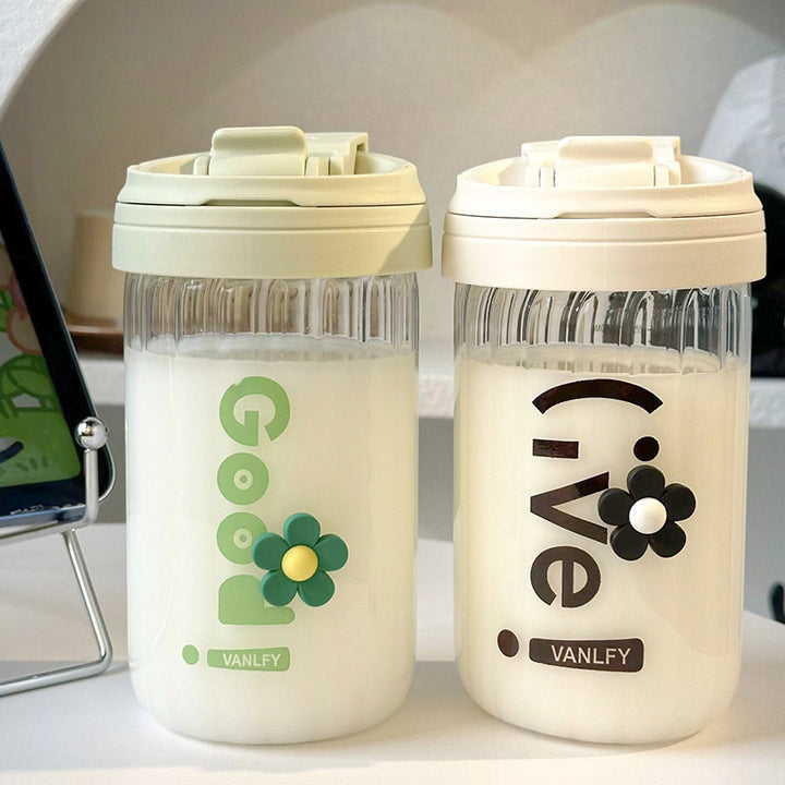 Ladies' insulated drink container with cheerful flower design Bowlift