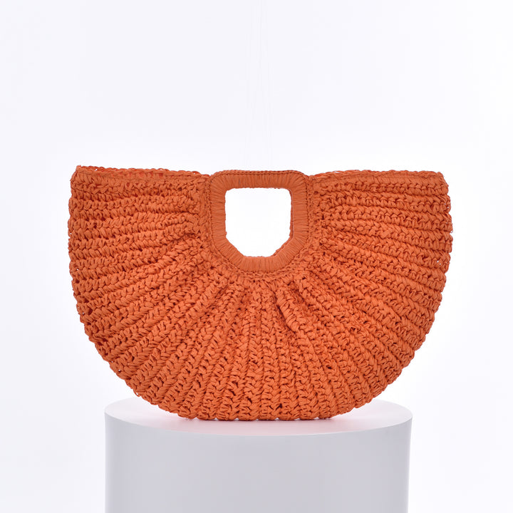 Handcrafted Ribbed Structure Beach Bag Bowlift