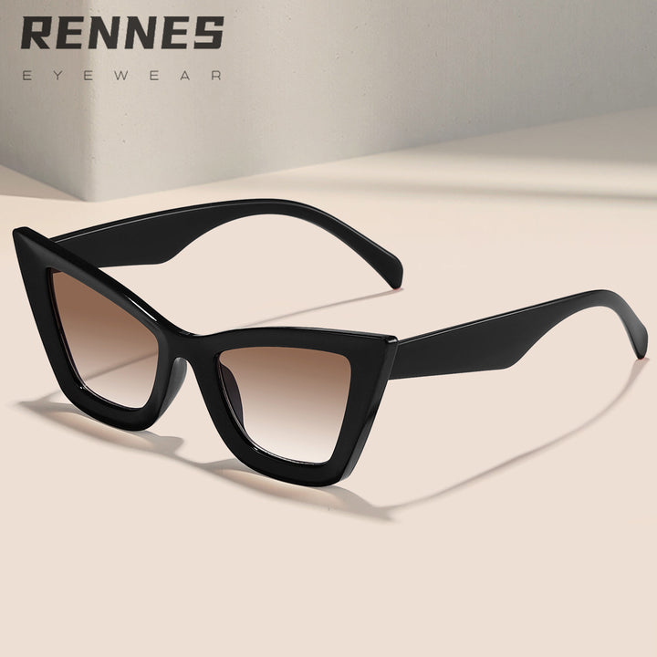 Women's Cat-Eye Sunglasses with Modern Frame and UV Protection Bowlift
