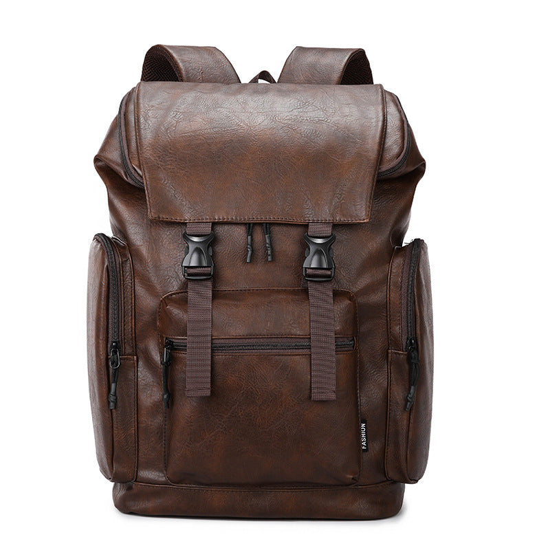 Vintage Style Leather Backpack Bowlift
