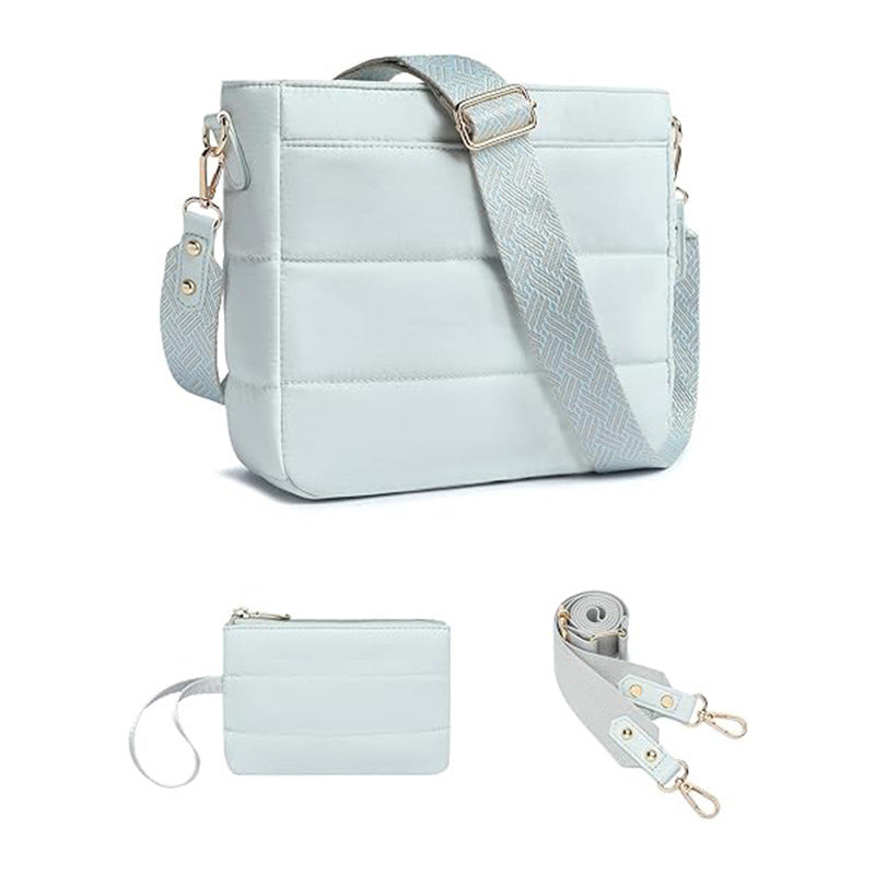 Fashionable shoulder bag with detachable wallet compartment Bowlift