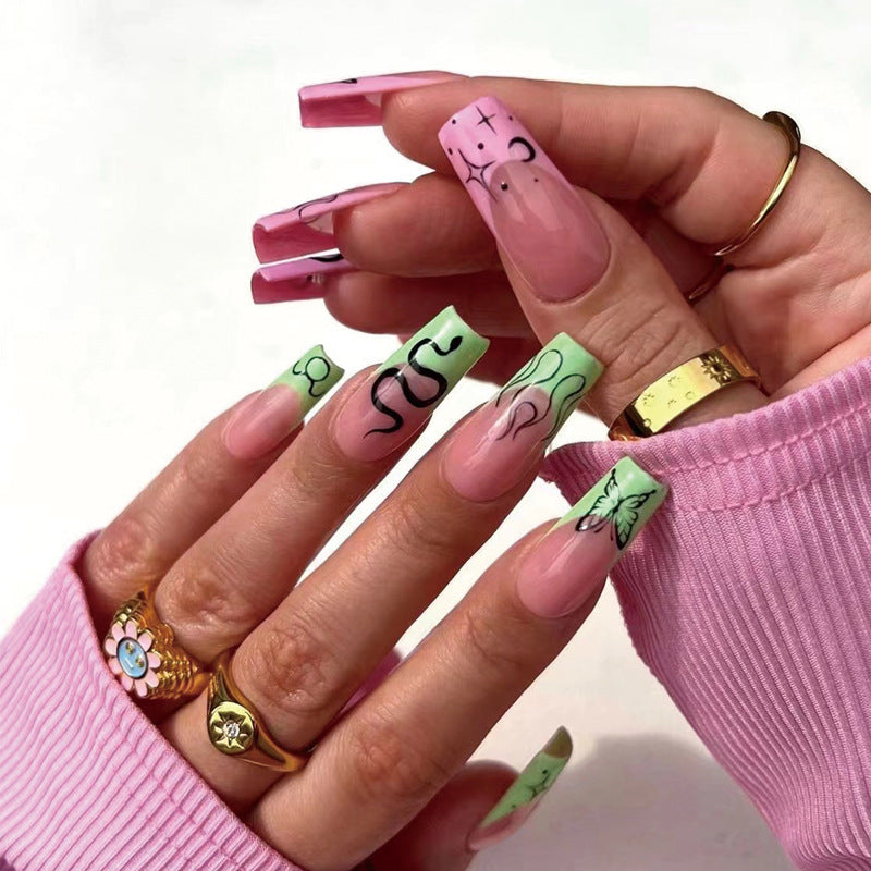 Nail art with heart and lip designs Bowlift