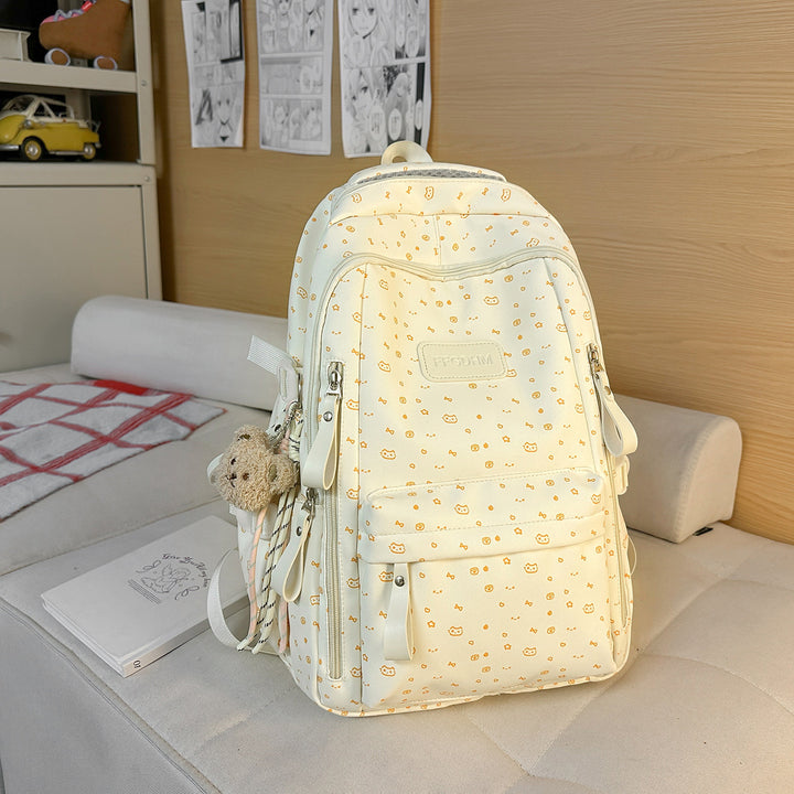 Cute Floral Print Backpack Bowlift