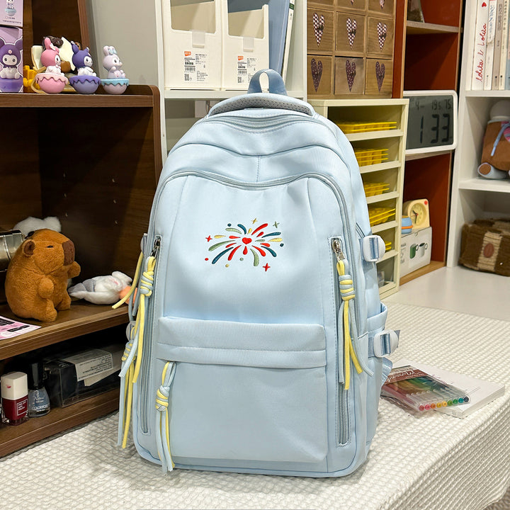 Backpack with Colorful Decorations and Innovative Compartments Bowlift