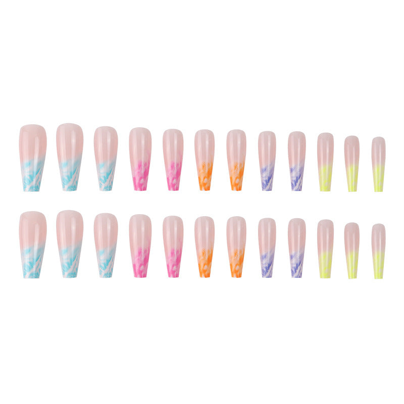 Marble Effect Press-On Nail Set Bowlift
